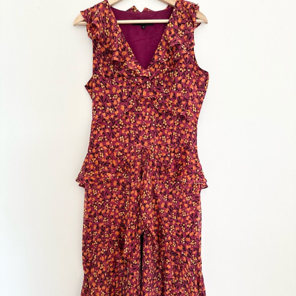 Endless Rose flower print ruffle dress sleveeless Maxi size M